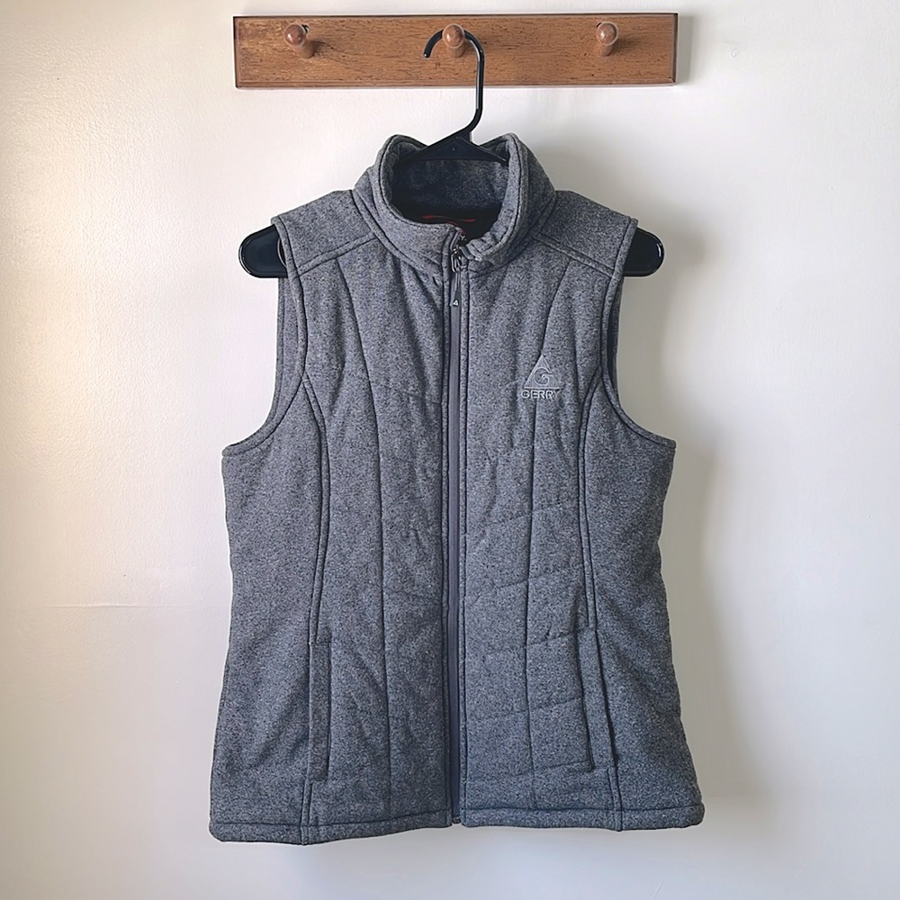 Gerry Gray Zipper Vest - Womens - Medium